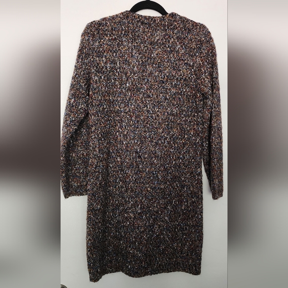 Timothy Brett Women's Chunky Knit multicolored Knee Legth Sweater Coat - Picture 3 of 3